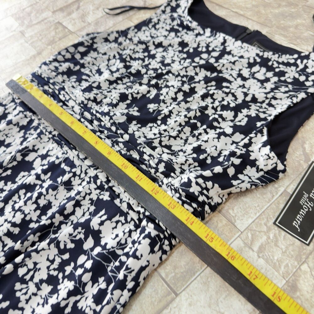 New Lot 2 Jessica Howard Women Navy Dress Size 10 Petite Flowers Blue - Picture 5 of 16